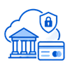 cloud financial security icon